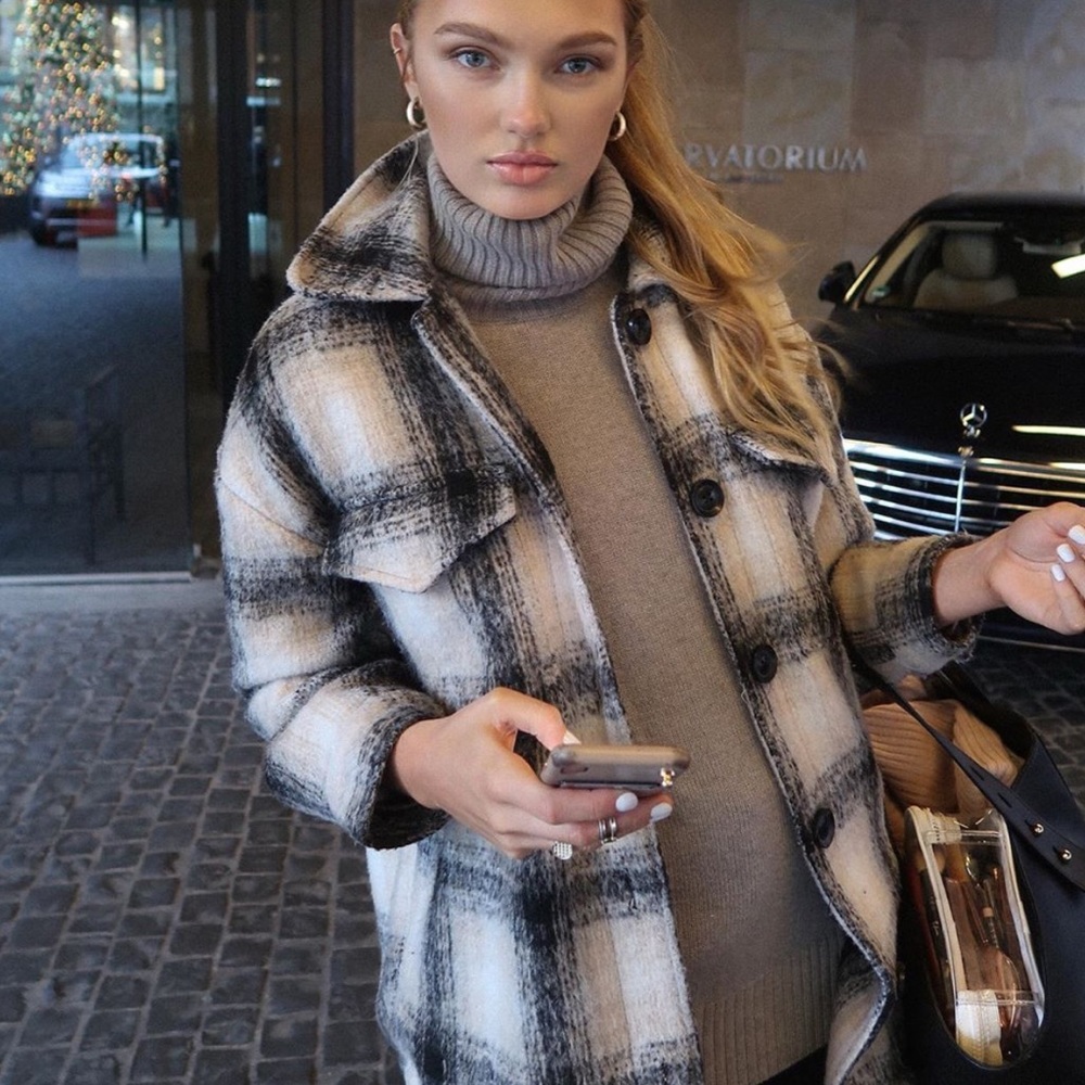 LF Boucle plaid work jacket